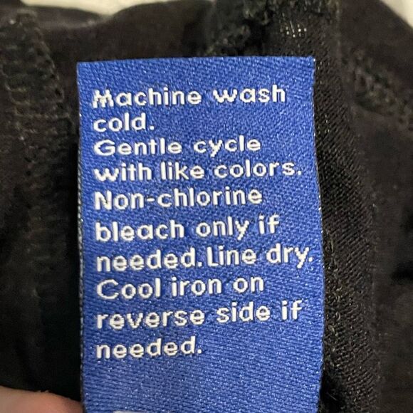 Apt 9 Yolk Neck Cardigan Sweater Black Jersey Knit Long Sleeve Open Front S - Picture 6 of 6